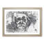Albert Einstein Graffiti in Abstract - Picture Frame Drawing Print-55683188-55683193