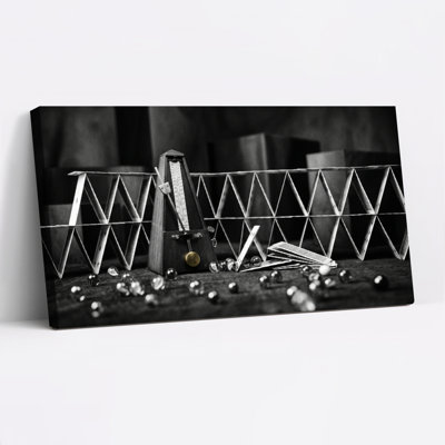 Metallic Geometry Canvas Wall Art Oil Painting Print Set Of 1