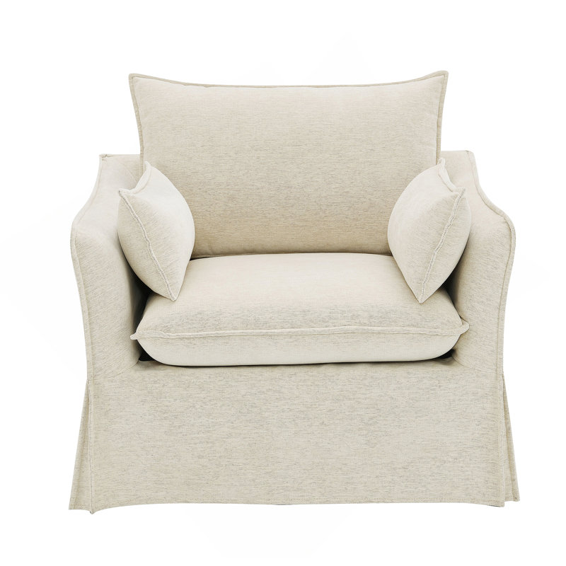 Chaise en lin Shane avec 2 coussins