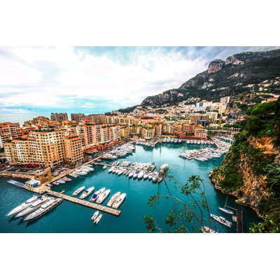 Monaco Habour In Fontvieille by Bhidethescene - Wrapped Canvas Print
