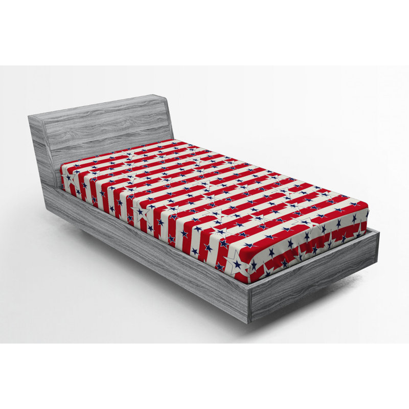Microfiber Striped Fitted Sheet, Twin Fitted Sheet