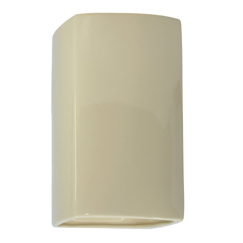 Ambiance - Rectangle Wall Sconce - Open Top & Bottom (Outdoor) - Large, Gloss Beige, LED (Integrated)