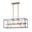 Lustre 12 lumières en verre transparent Kelline