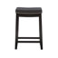 Tabouret de comptoir et de bar en bois massif sans dossier avec siège rembourré Bartonville-844602782-866721045