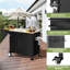 Table de barbecue extérieure avec évier et surface de travail pliable, îlot de cuisine en métal, roulettes pour chariot roulant, acier inoxydable 304, évier à usages multiples, plateforme verrouillable à 360 roues, armoire