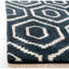 Tapis bleu marine / ivoire en laine touffeté à la main Forsberg-26830615