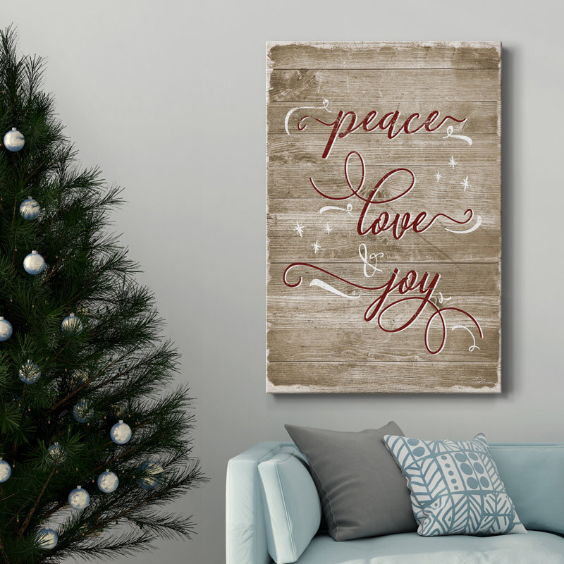 " Peace Love Joy ", 48" H x 32" W x 1" D
