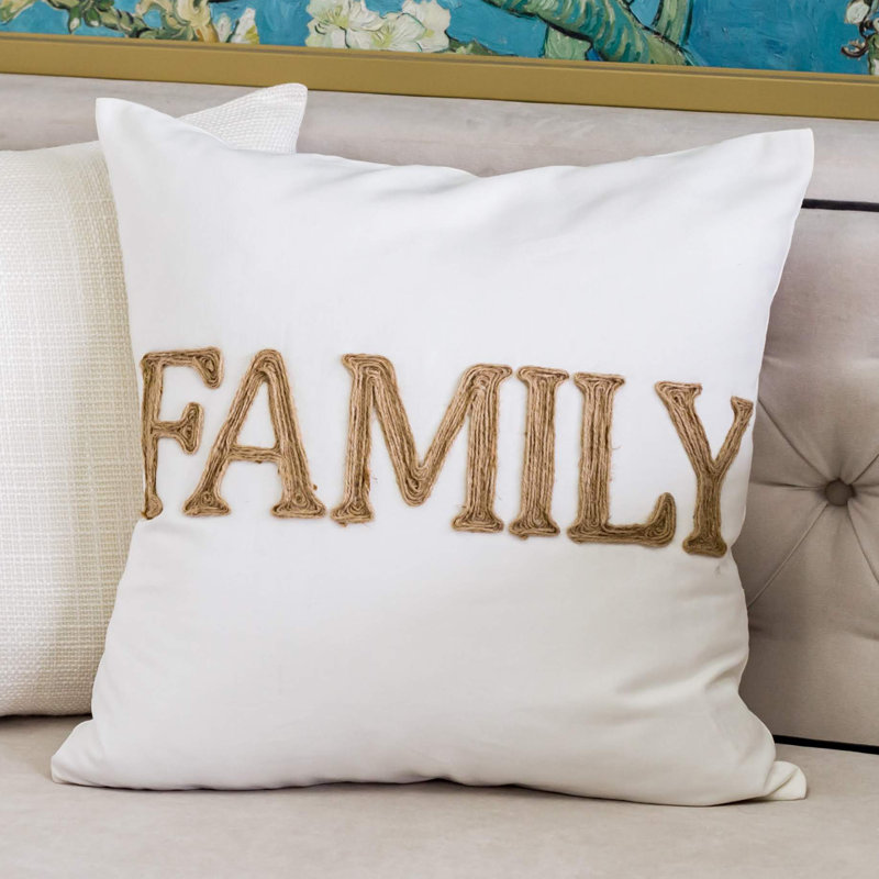 Cotton Blend Throw Pillow