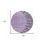 Tapis extérieur rond lavable abstrait aubergine 8 po mauve et lavande