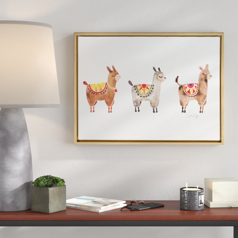 Alpacas Horizontal by Cat Coquillette Framed Canvas Wall Art Print