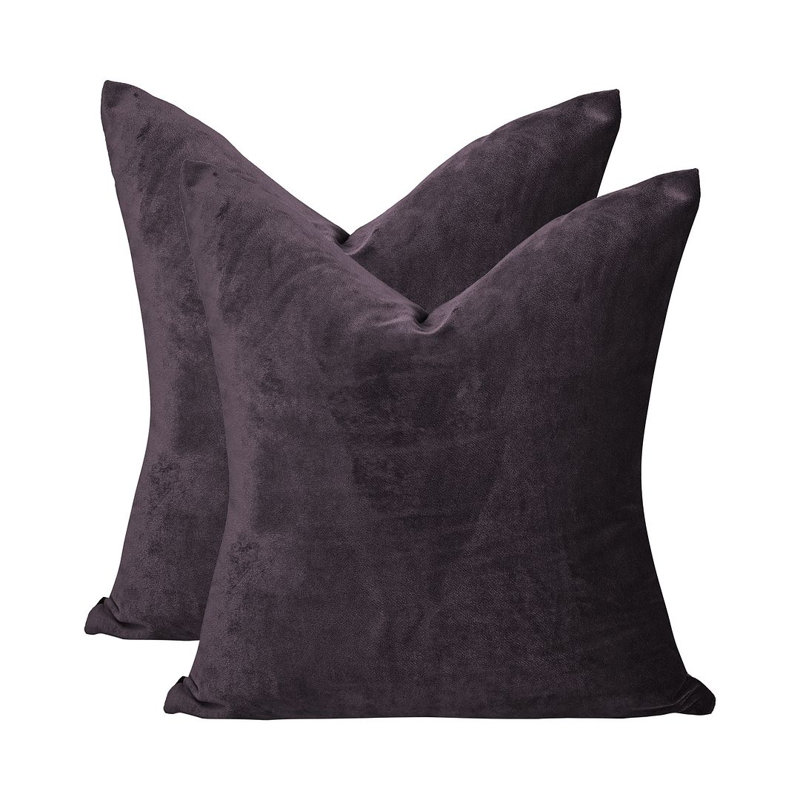Matte Velvet Cushion Cover - 1 Pc, Purple Taupe, 61cm x 61cm