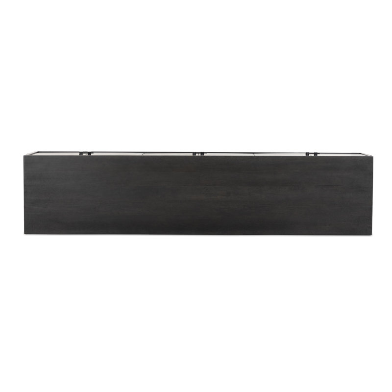Reza Media Console, Worn Black Parawood