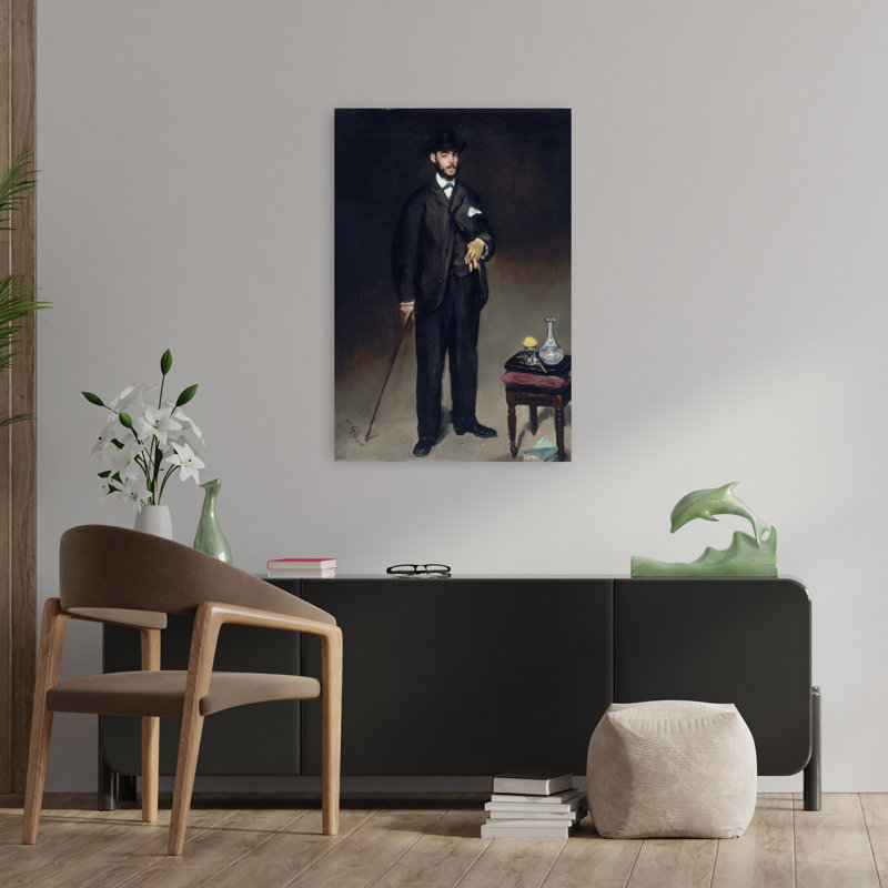 Portrait De Théodore Duret, En 1868 Abstract Contemporary Portrait Wall Art Print, 91.44cm H x 60.96cm W