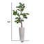Bonsai artificiel 76 po 76 po | Bonsai artificiel Real Touch dans un grand pot à fleurs blanc