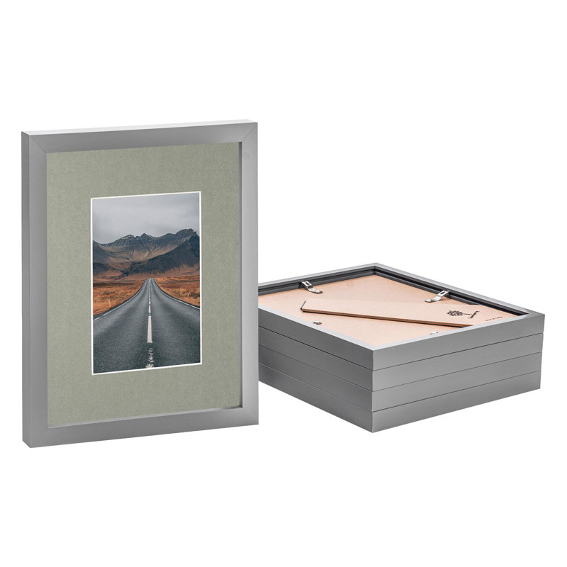 Photo Frames with 4" x 6" Mount - 8" x 10" - Grey/Grey