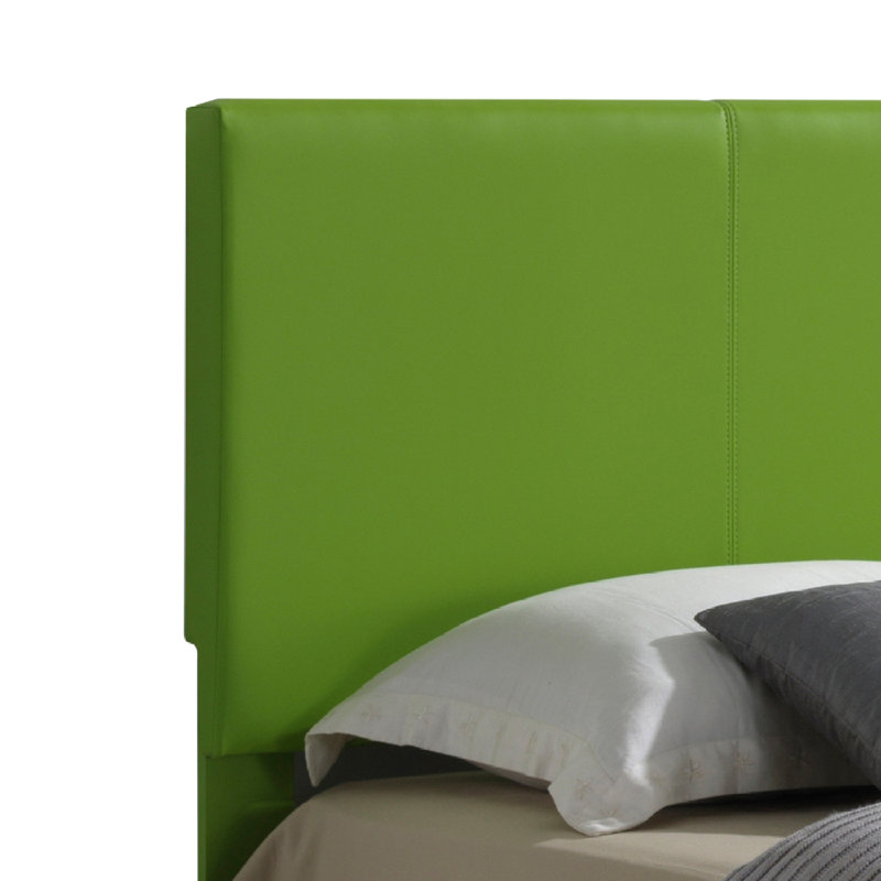 Upholstered Low Profile Standard Bed, Twin, Green