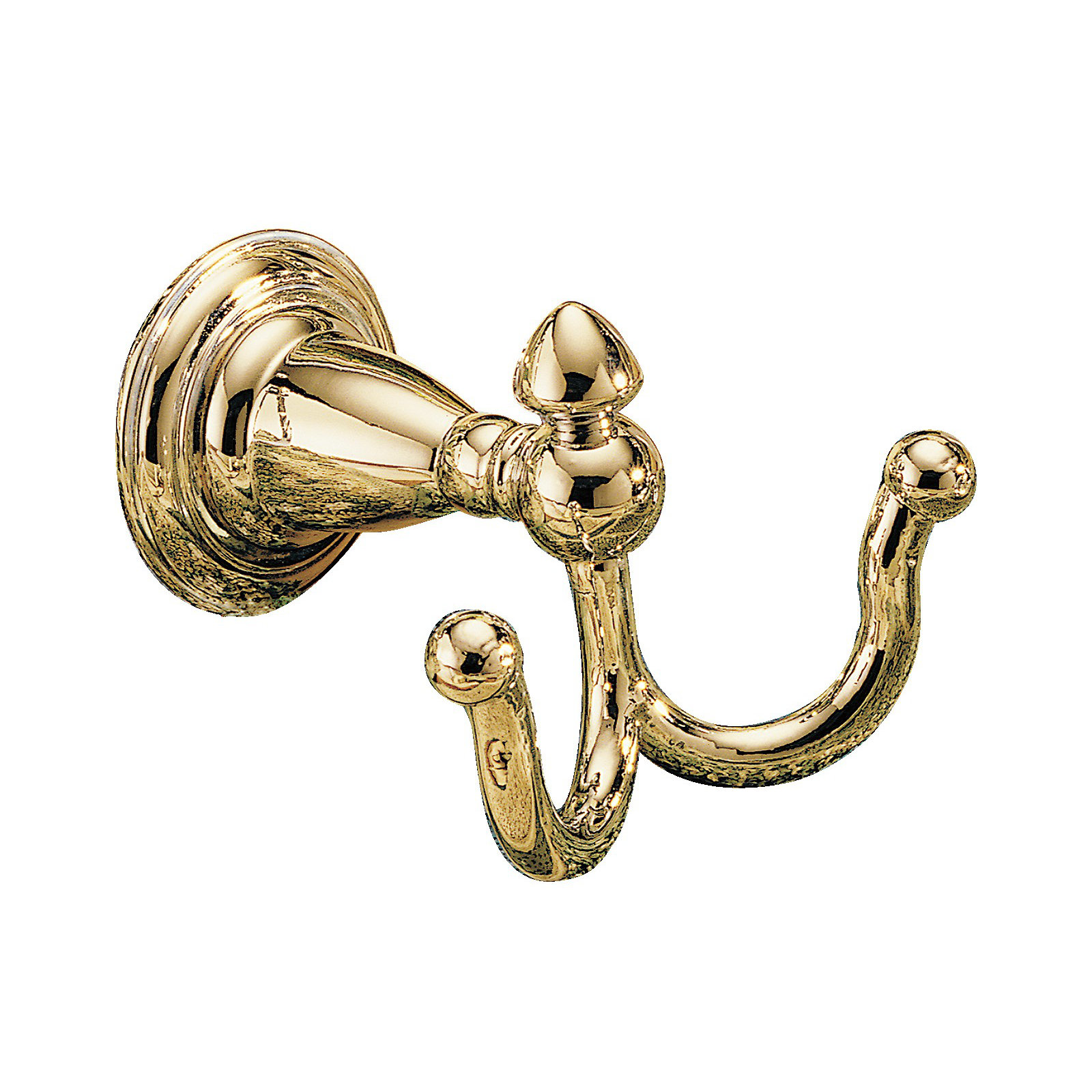 Victorian Mounting Robe Hook, Brilliance Polished Brass
