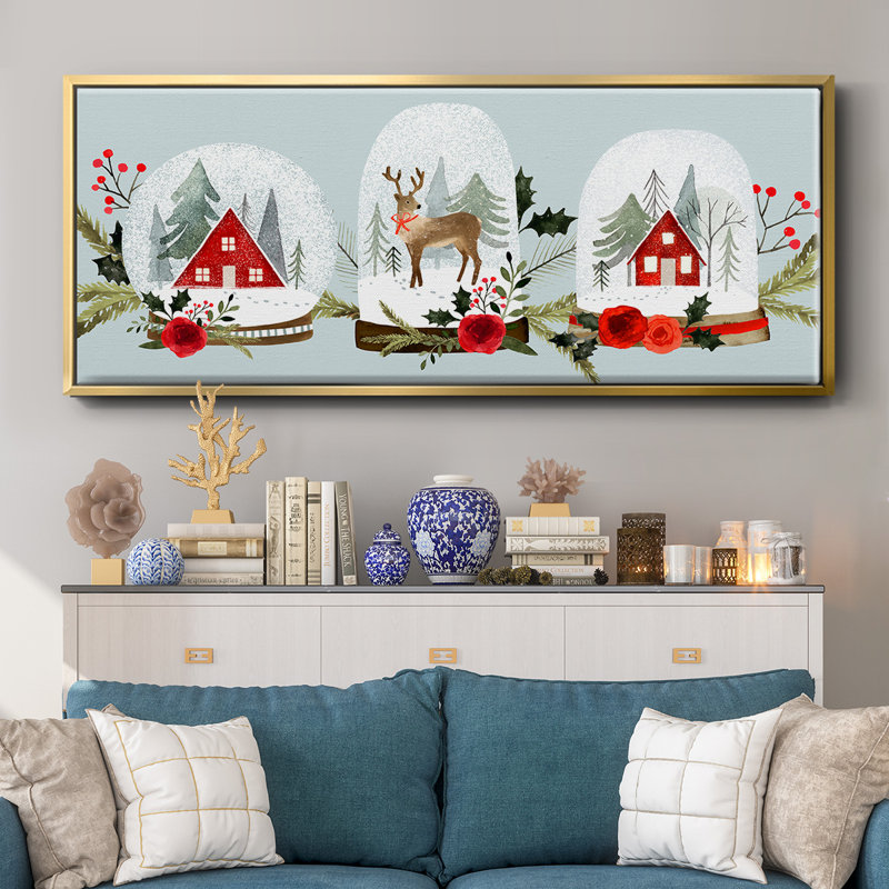 «Snow Globe Village Collection D», toile encadrée, H 20 po x l 50 po