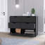 Dresser Curio, Four Drawers, Black Wengue Finish-714506374