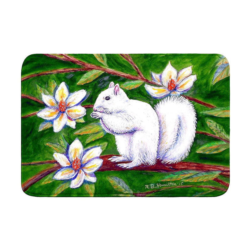White Squirrel Bath Mat