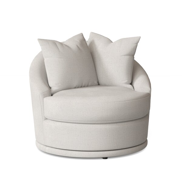 Three Posts™ Hosking Upholstered Swivel Barrel Chair & Reviews | Wayfair