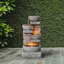 Fountains Weather Resistant Floor Fountain with Light-129687775