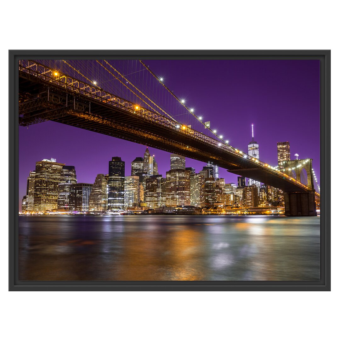 Gerahmtes Wandbild Skyline von Manhattan