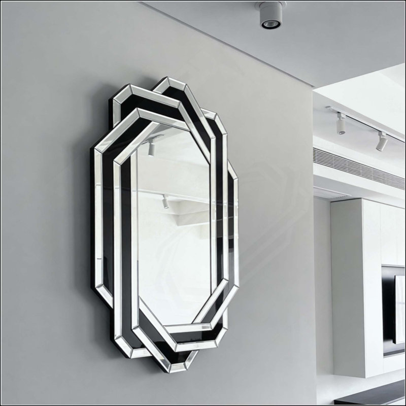 Decorative Mirror For Wall Modern Bathroom Wall Mirror, Luxury Vanity Mirror, Crystal Crush Diamond Mirror For Living Room,Bedroom,Entryway