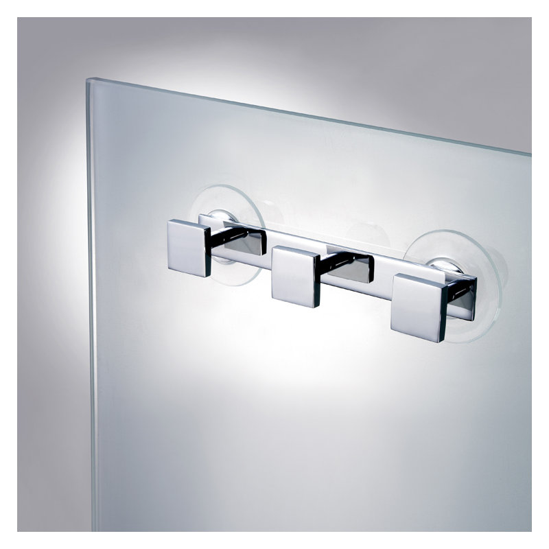 Support mural pour miroir de salle de bain, Chrome