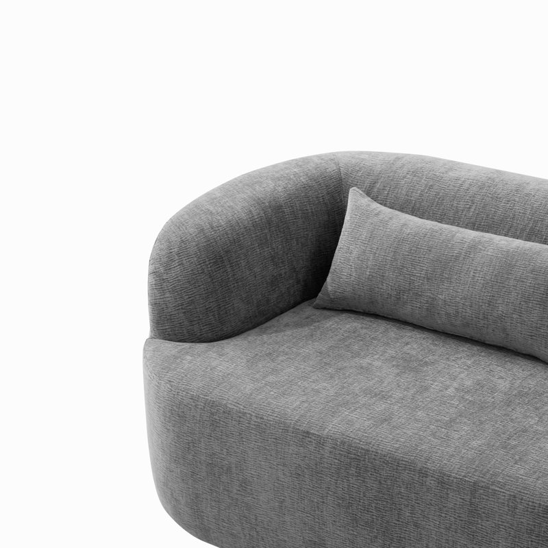 Canapé 86 po Chenille Boneless 86 po, Gris chenille