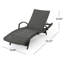 Chaise longue simple inclinable avec coussins 79,25 po Blaise-2126174450