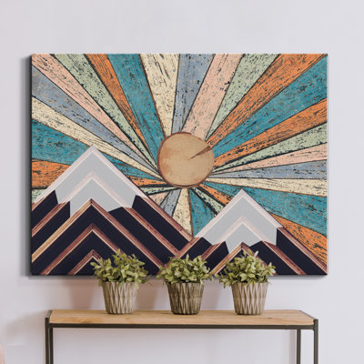 Paysage en bois - reproduction sur toile tendue