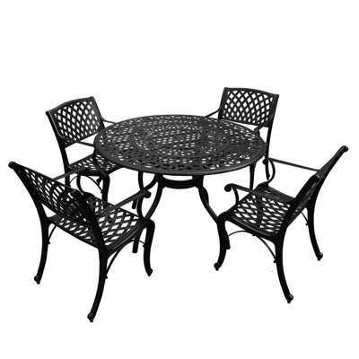 Gisella 4 - Person Patio Dining Set with Round Table