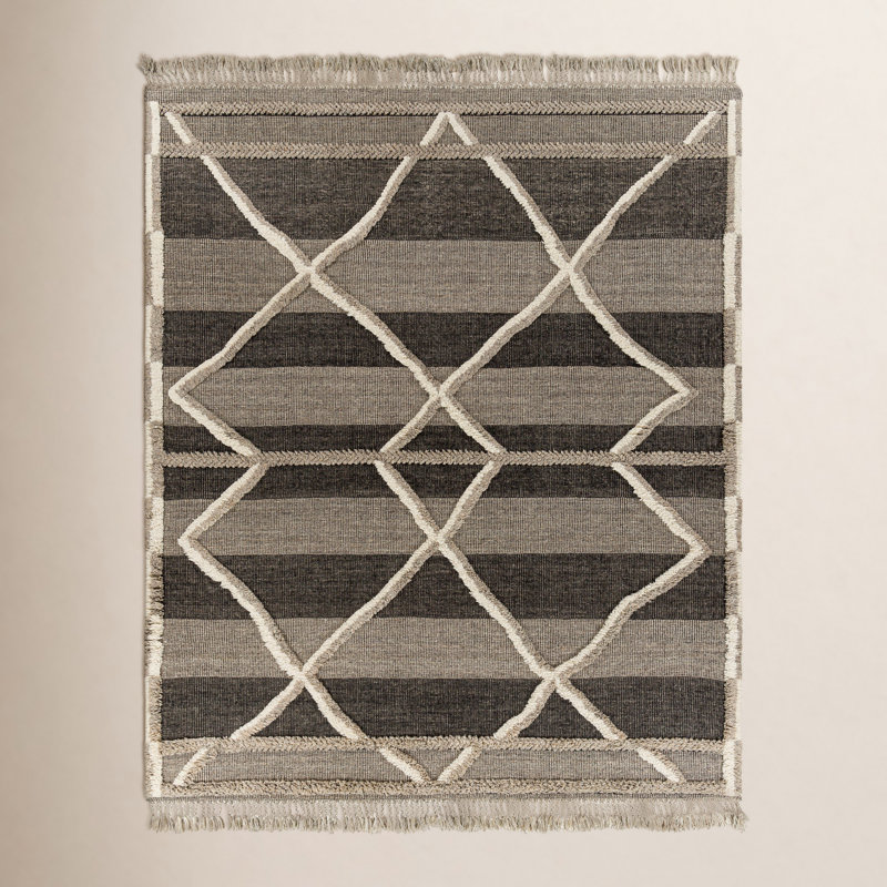 Wool Moroccan Area Rug, Rectangle 5' x 7'6"