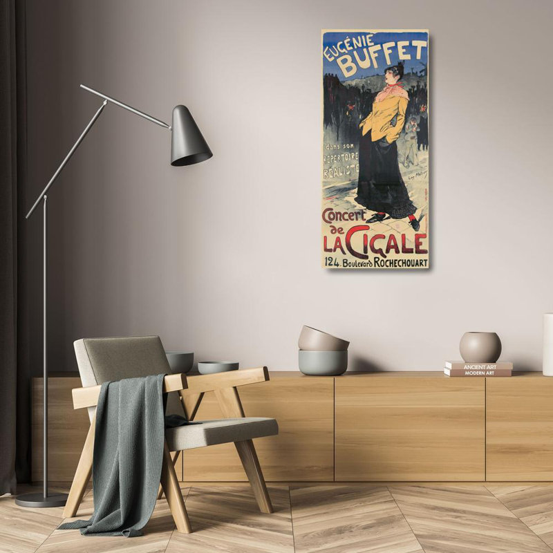 "Eugénie Buffet, concerté de la Cigale" par Lucien Metivet - Art mural sur toile tendue avec châssis, H 24 po x l 17 po