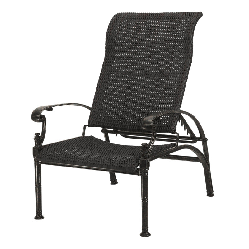 Florence Woven Reclining Armchair, Desert Bronze, Chestnut