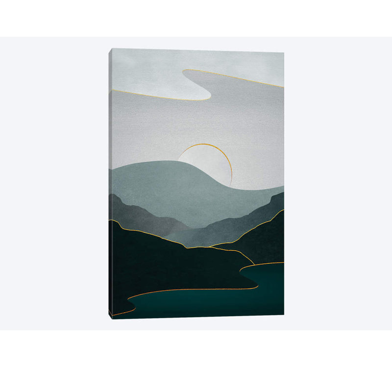 «Minimal Landscape VIII», impression sur toile, H 18 po x l 12 po x P 1,5 po, Pas de tapis, Toile tendue