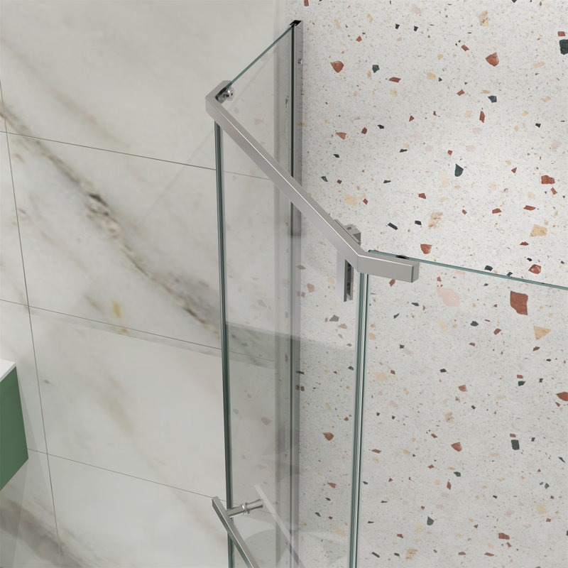 Porte de douche pivotante, Chrome