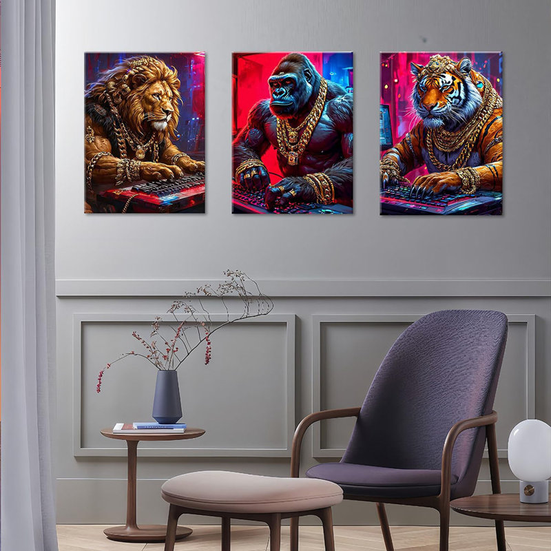 3 Piece Wrapped Canvas Set