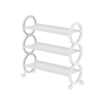 Shoe Rack With Wheels Movable Shoe Rack Organizer Three Tier Shoe Storage Cabinet For Everyday Items Suitable For Bedroom Closet Entryway Bedroom Under Table