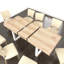 Table de salle à manger extensible pour 6 8 10, table de cuisine en bois de ferme moderne, table de conférence longue et extensible-126277968