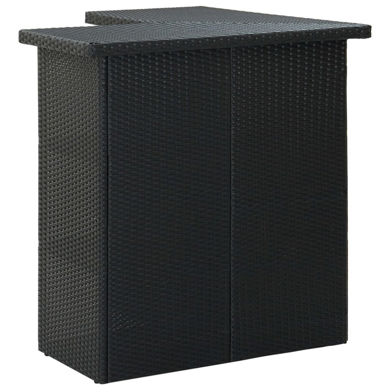 Francesco Rattan Bar Table, Black