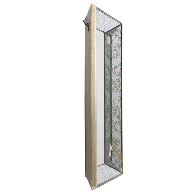 Miroir antique argenté de 24 po avec détails floraux, plateau décoratif, rehausse l'attrait de la maison, miroir suspendu et plateau pour la maison, rehausse la beauté et le design