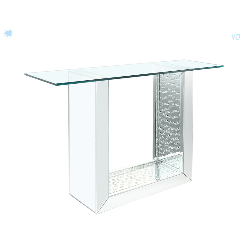 Console avec miroir et faux cristal