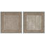"Motifs de lignes minimalistes brunes sur fond texturé art moderne nordique" - 2 pièces-101463310-101463309