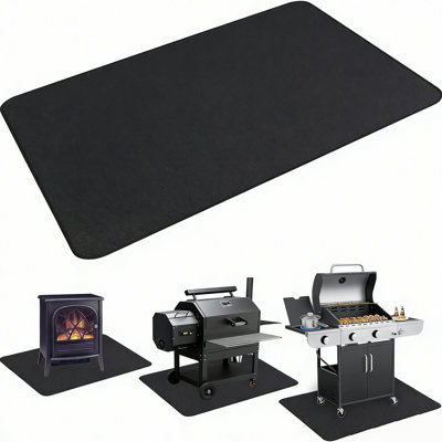 Tapis de barbecue ignifuge ignifuge de 65 po x 48 po pour barbecue sous le barbecue