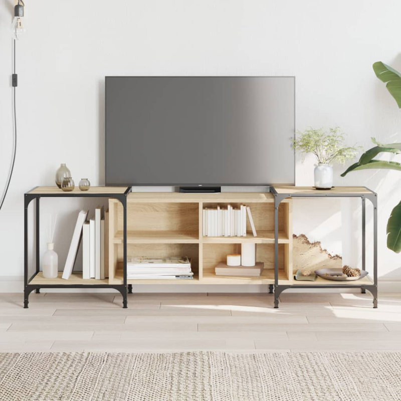 Aahan Unfinished TV Stand for TVs up to 48", Sonoma Oak