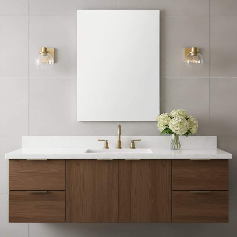 Rito Small Bath from Generation Lighting , 1 Light, Satin Brass, 7.125" H x 6" W x 7" D
