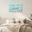 Art mural sur toile "White Daisies" flottant sur l'eau bleue ondulée-291643487