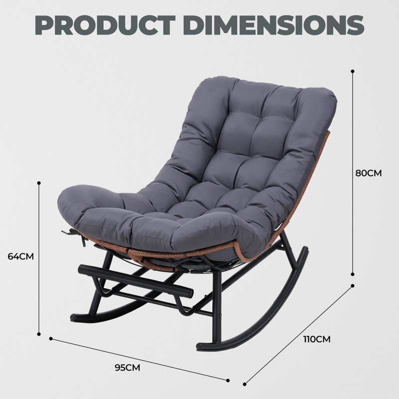 Outdoor Lounge Chair, Grey